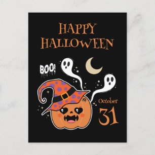 Postal Kawaii Jack O' Lantern Creepe Cute