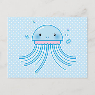 Postal Kawaii jellyfish