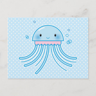 Postal Kawaii jellyfish