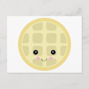 Postal kawaii lindo waffle