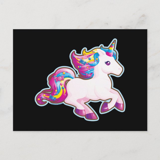 Postal Kawaii Magical Candy Unicorn (Anverso)