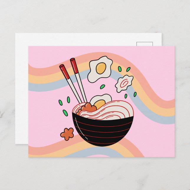 Postal Kawaii Noodles (Anverso / Reverso)
