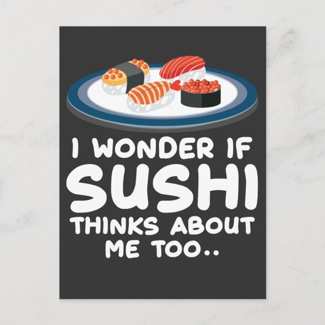 Postal Kawaii obsequio de comida japonesa para fanáticos  (Anverso)