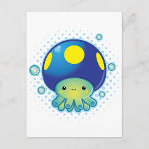 Postal Kawaii Octopus Mushroom