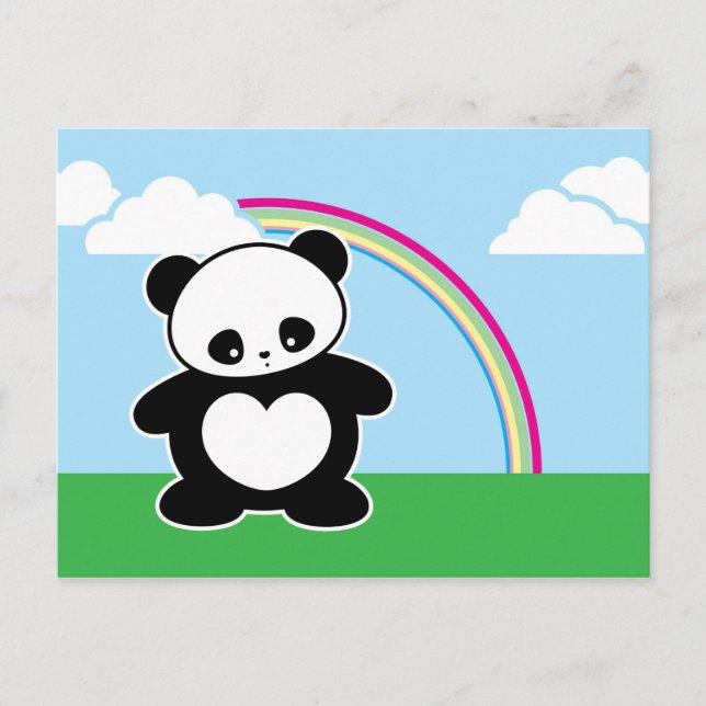 Postal Kawaii panda (Anverso)