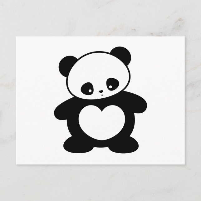 Postal Kawaii panda (Anverso)