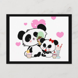 Postal Kawaii Panda Bear Graciosos Regalos Con Nombre