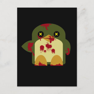 Postal Kawaii Penguin Zombie Horror Grueso