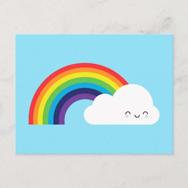 Postal Kawaii Rainbow (Anverso)