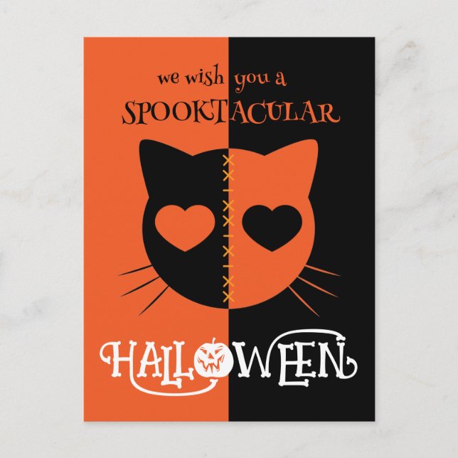 Postal Kawaii Sopesy Cute Cat Spooktacular Halloween (Anverso)