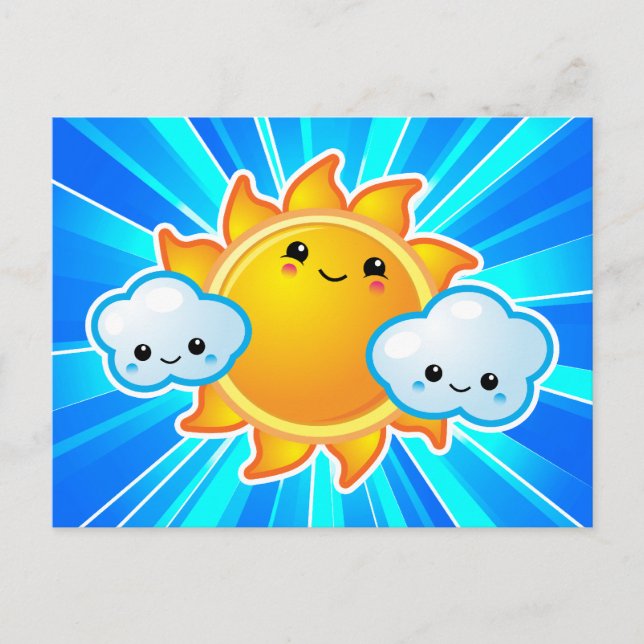 Postal Kawaii Sunny Day (Anverso)