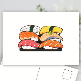Postal Kawaii Sushi Set - Salmon Tuna Egg Shrimp