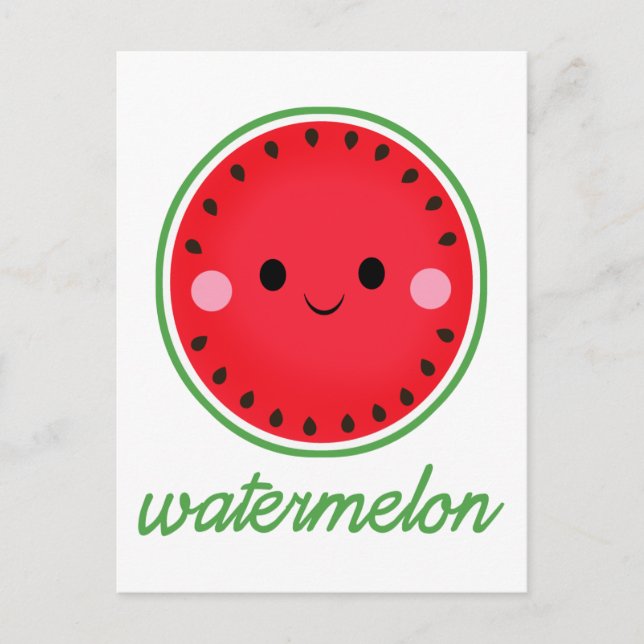Postal Kawaii Watermelon (Anverso)