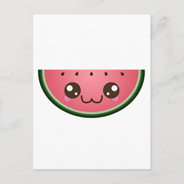 Postal Kawaii Watermelon (Anverso)