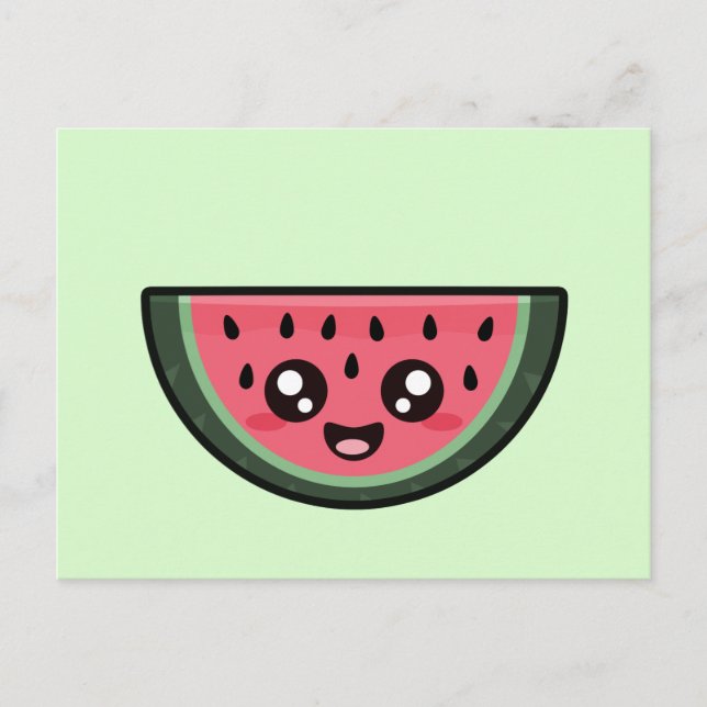 Postal Kawaii Watermelon (Anverso)