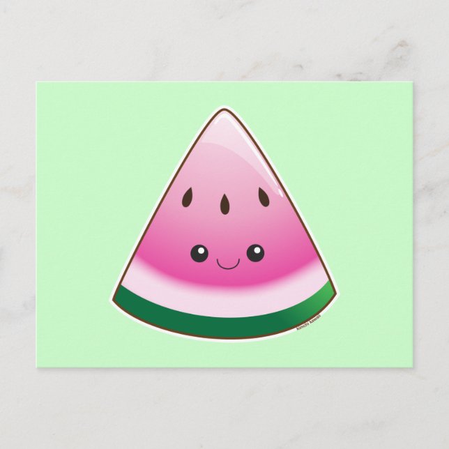 Postal Kawaii Watermelon (Anverso)