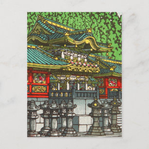 Postal Kawase Hasui 川 瀬 巴 水: el santuario Toshogu en Nikk