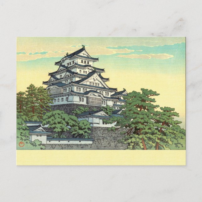 Postal Kawase Hasui Líneas de Transporte Pacífico Castill (Anverso)