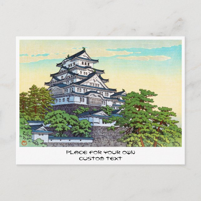 Postal Kawase Hasui Líneas de Transporte Pacífico Castill (Anverso)