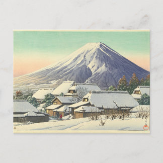 Postal Kawase Hasui Winter Village