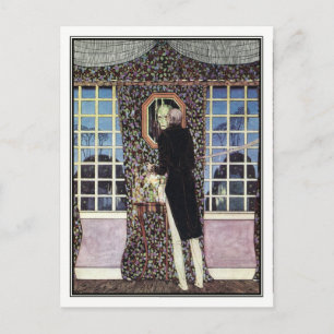 Postal Kay Nielsen - En polvo y crinolina