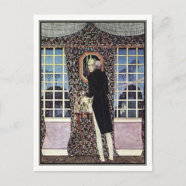 Postal Kay Nielsen - En polvo y crinolina (Anverso)