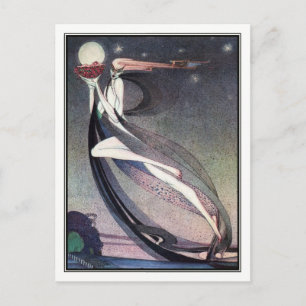 Postal Kay Nielsen - En polvo y crinolina