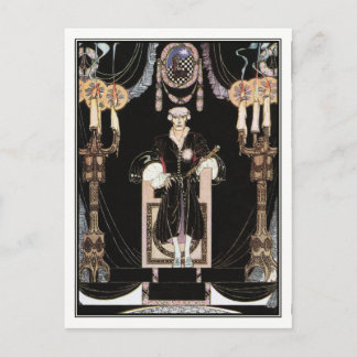 Postal Kay Nielsen - En polvo y crinolina