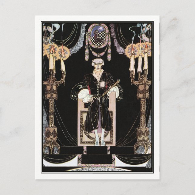 Postal Kay Nielsen - En polvo y crinolina