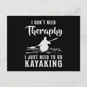 Postal Kayak Canoe Kayak Canoeing Therapy Funny Gift
