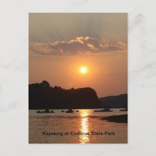 Postal Kayak En El Parque Estatal Codorus (Anverso)