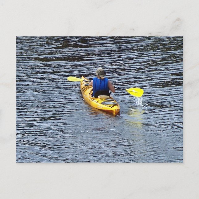 Postal Kayak en el río (Anverso)