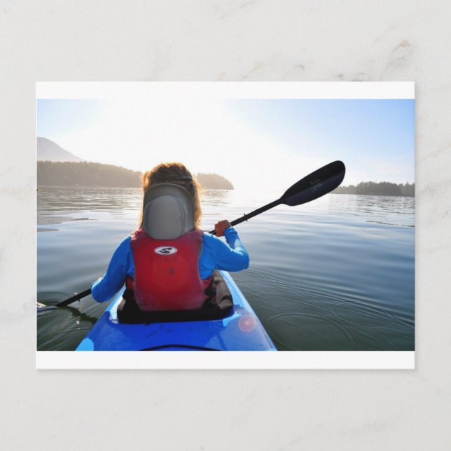 Postal Kayak en la isla de Vancouver (Anverso)