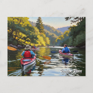 Postal Kayak en un río ruso, California Travel
