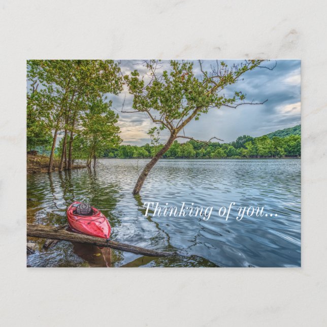 Postal Kayak Flotando En Table Rock Lake Pensando En Ti (Anverso)