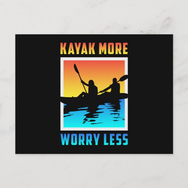 Postal Kayak Kayak Canoe Canoeing Paddle Funny Gift (Anverso)