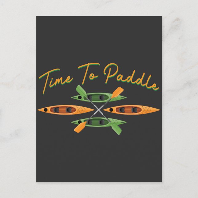 Postal Kayak Paddling Time Whitewater Paddle (Anverso)