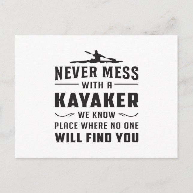 Postal Kayaking Canoe Kayak Canoeing Funny Gift Idea (Anverso)