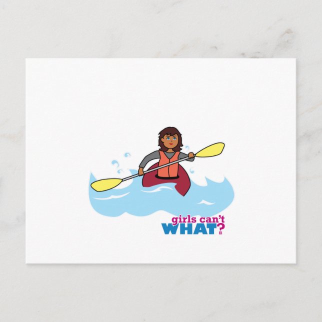 Postal Kayaking Chica (Anverso)