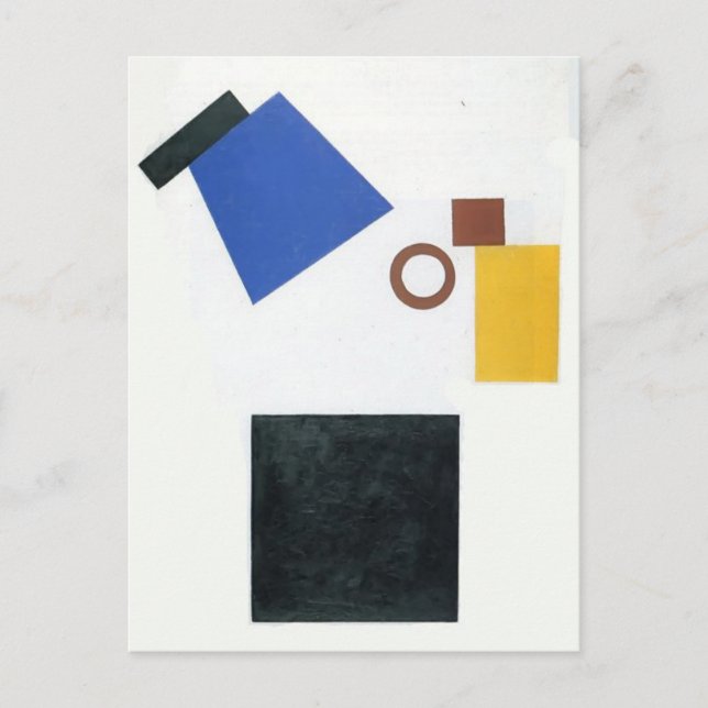 Postal Kazimir Malevich - autorretrato de dos dimensiones (Anverso)