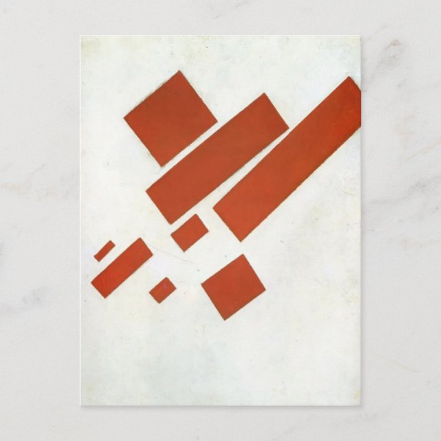 Postal Kazimir Malevich - autorretrato de dos dimensiones (Anverso)