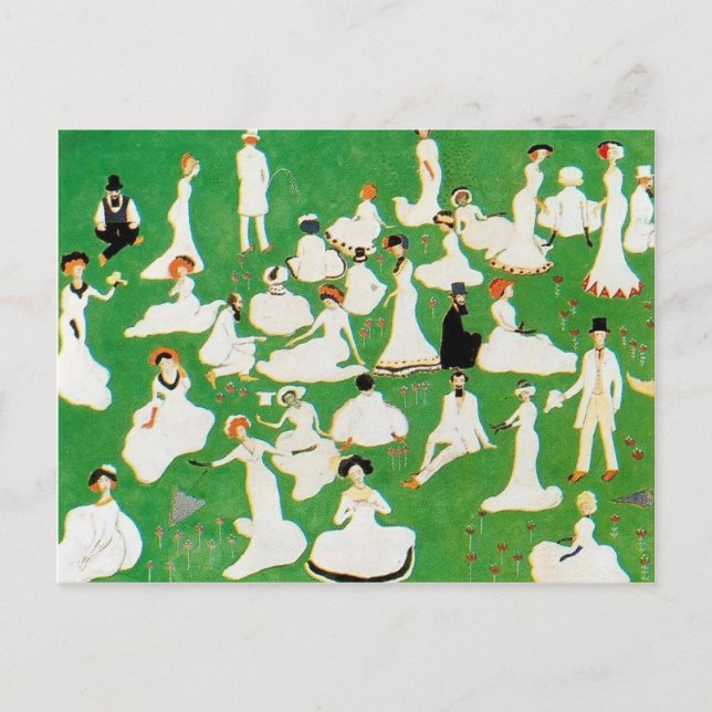 Postal Kazimir Malevich - Descansa. Sociedad con los mejo (Anverso)