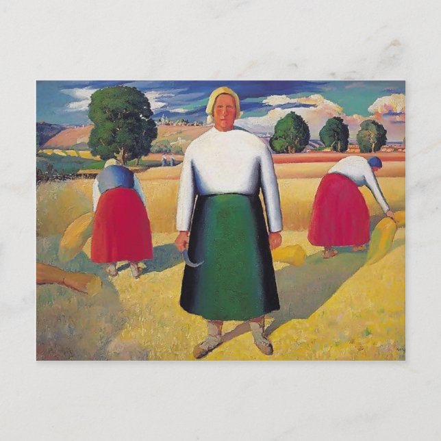 Postal Kazimir Malevich- Segadores (Anverso)