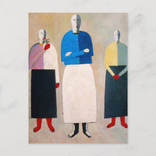 Postal Kazimir Malevich - Tres Chicas