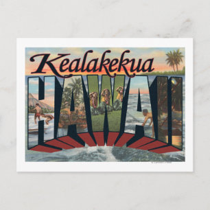 Postal Kealakekua, Hawaii - Escenas de letras grandes