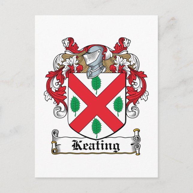 Postal Keating Family Crest (Anverso)