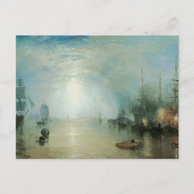 Postal Keelmen Heaving Coals, Moonlight de Joseph Turner (Anverso)