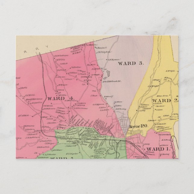 Postal Keene, Cheshire Co (Anverso)