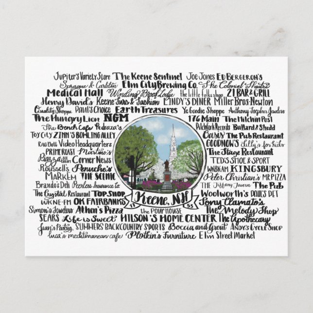 Postal Keene, NH - De vez en cuando (Anverso)