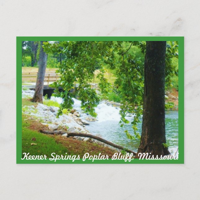 Postal Keener Springs Poplar Bluff, Missouri (Anverso)